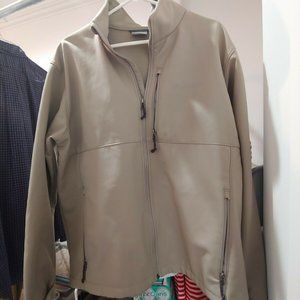 Men Columbia Softshell Jacket Coat Beige